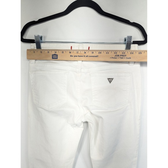 Guess Sarah Fit Medium Rise Skinny Jeans White Denim Size 28 - Picture 6 of 11